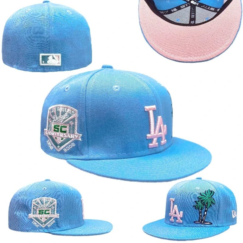 Los Angeles Dodgers "60th Anniversary LA" Caroline Blue 59FIFTY Fitted Cap