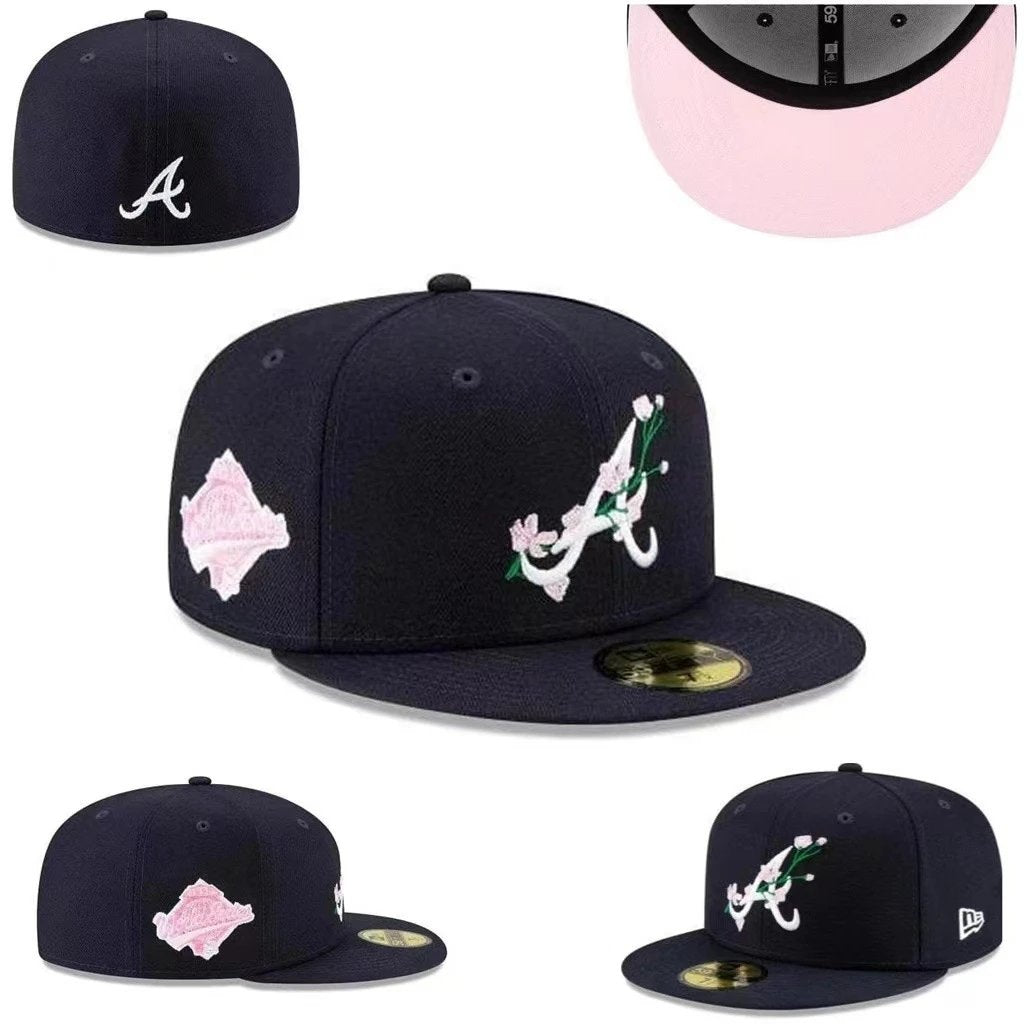 Atlanta Braves 'Peach Blossom" Navy 59FIFTY Fitted Cap