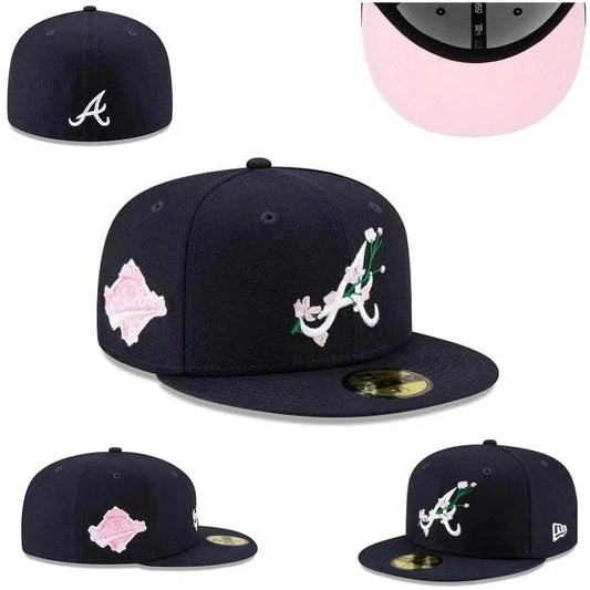 Atlanta Braves 'Peach Blossom" Navy 59FIFTY Fitted Cap